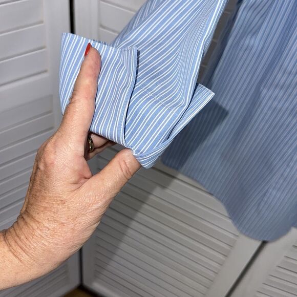 Land's End No Iron Oxford Shirt Size 8 Pin Point NWOT - Picture 10 of 12